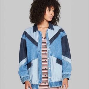 Wild Fable Oversized Denim Colorblock Jacket